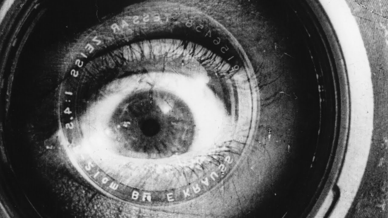 man with movie camera - eye